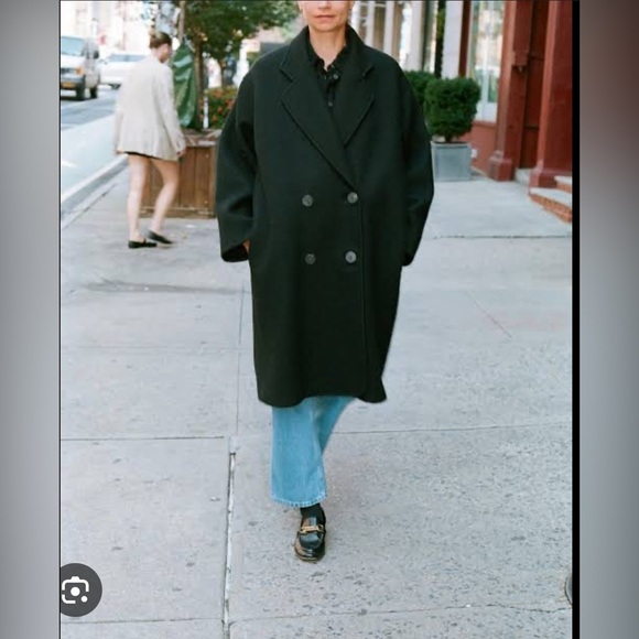 Mara Hoffman Clementine Coat – Navy Boiled Wool – Size XS - Picture 3 of 11